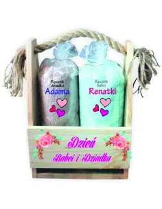 Pudełko z ręcznikami prezent Dzień Babci i Dziadka