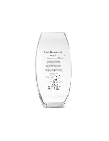 Wazon z grawer PREZENT pamiątka narodzin pępkowe