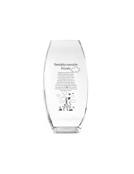 Wazon z grawer PREZENT pamiątka narodzin pępkowe