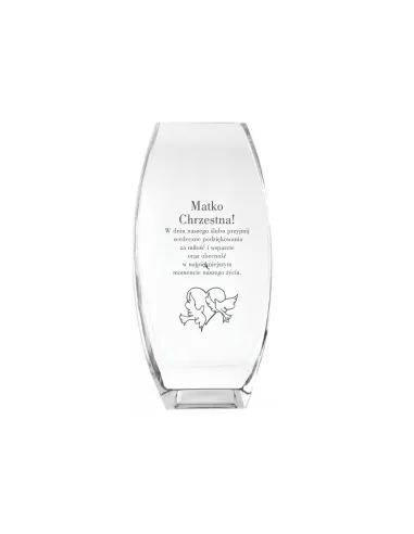Wazon z grawer PREZENT podziękowanie chrzestnym