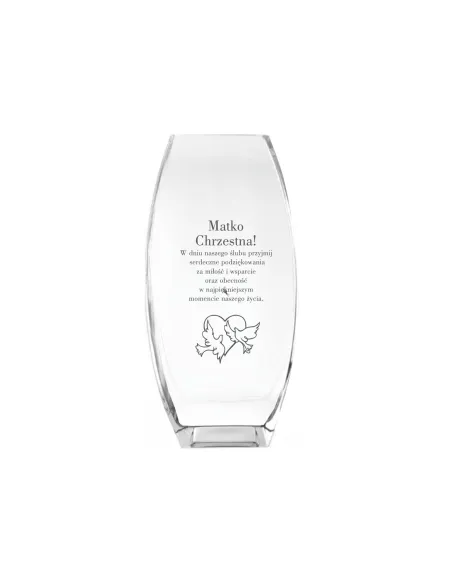 Wazon z grawer PREZENT podziękowanie chrzestnym