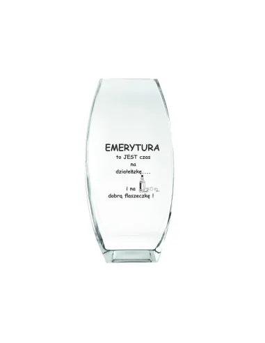 Wazon z grawer PREZENT podziękowanie dla emeryta