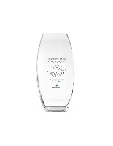 Wazon z grawer PREZENT podziękowanie dla firmy