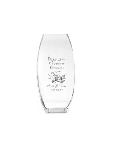 Wazon z grawer PREZENT podziękowanie dla rodziców