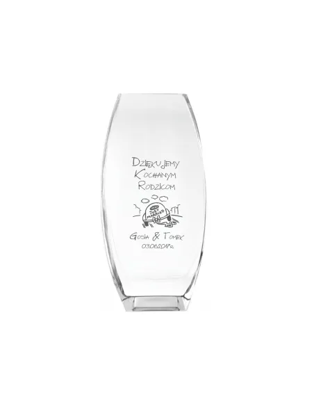 Wazon z grawer PREZENT podziękowanie dla rodziców