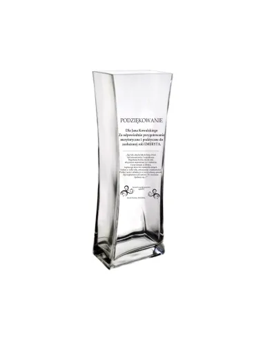 Podziękowanie prezent dla emeryta pracownika Wazon