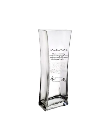 Podziękowanie prezent dla emeryta pracownika Wazon