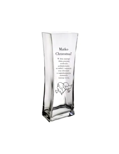 Wazon grawer prezent podziękowanie dla chrzestnej