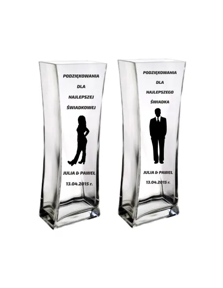 Wazon podziękowanie prezent dla świadków grawer