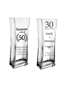 Wazon PREZENT na okrągłe urodziny 30 40 50 60 70