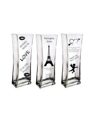 Wazon z grawerem prezent pamiątka ślubu na wesele