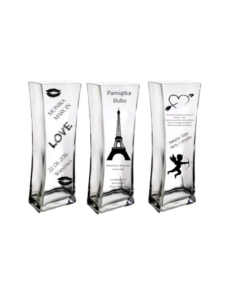 Wazon z grawerem prezent pamiątka ślubu na wesele