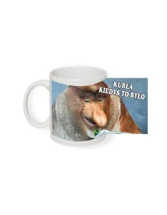 Janusz nosacz Śmieszny Kubek z nadrukiem Janusz kurła kiedyś to było