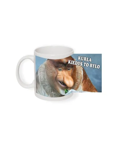 Janusz nosacz Śmieszny Kubek z nadrukiem Janusz kurła kiedyś to było