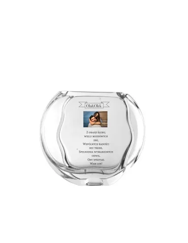 Wazon z nadrukiem PREZENT na ślub wesele ze zdjęciem