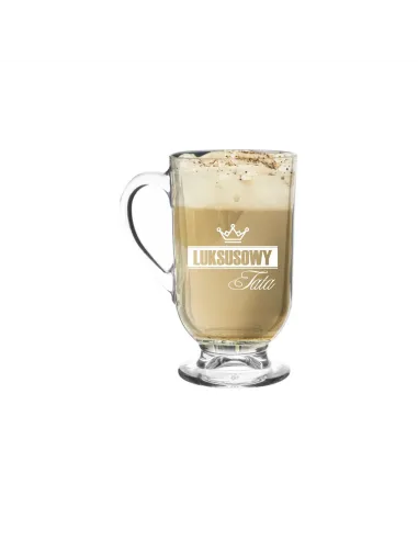 Szklanka kubek do cappucino latte z grawerem na prezent dla taty ojca