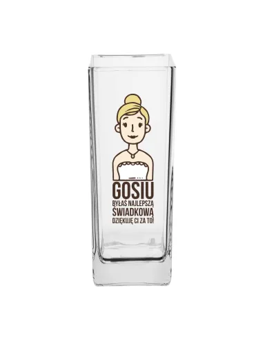 Wazon z nadrukiem podziękowanie dla świadkowej