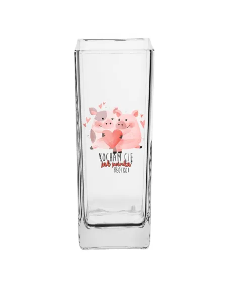 Wazon z nadrukiem PREZENT dla par zakochanych