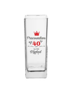 Wazon z nadrukiem PREZENT na urodziny 18 30 40 50