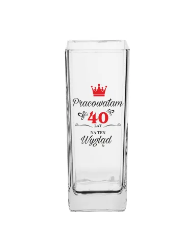 Wazon z nadrukiem PREZENT na urodziny 18 30 40 50