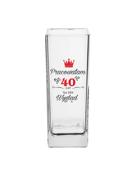 Wazon z nadrukiem PREZENT na urodziny 18 30 40 50