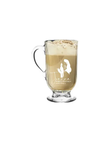 Szklanka kubek do cappucino latte z grawerem na prezent dla mamy żony kobiety