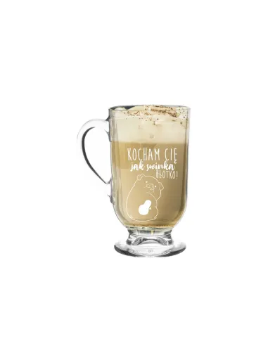 Szklanka kubek do cappucino latte z grawerem na prezent dla męża żony