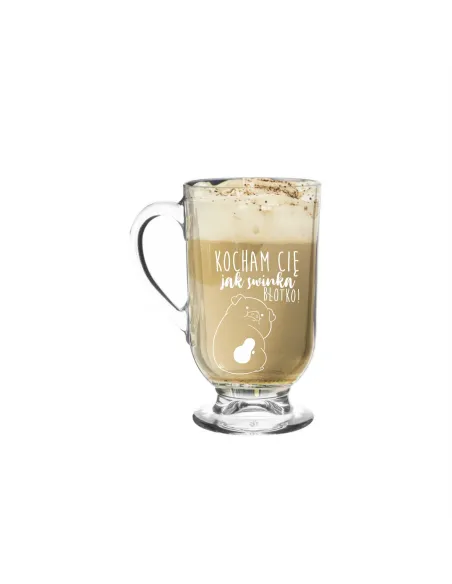 Szklanka kubek do cappucino latte z grawerem na prezent dla męża żony