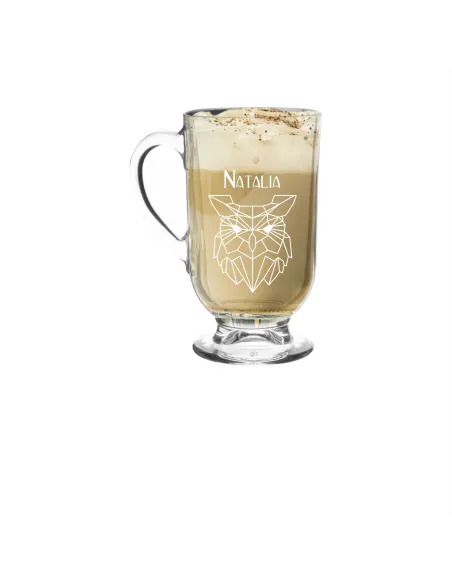Szklanka kubek do cappucino latte z grawerem na prezent dla par dla niej niego