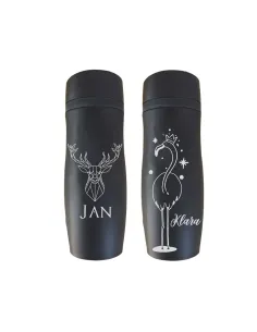 Kubek termiczny grawer GEOMETRIC zwierzęta cytaty