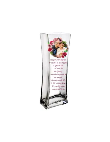 Wazon z nadrukiem prezent święta Mikołajki choinka