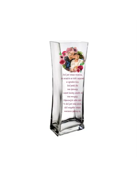 Wazon z nadrukiem prezent święta Mikołajki choinka