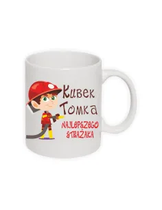 Kubek z nadrukiem kubek imię najlepszego strażaka