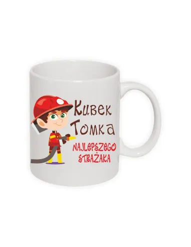 Kubek z nadrukiem kubek imię najlepszego strażaka
