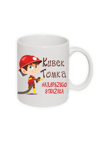 Kubek z nadrukiem kubek imię najlepszego strażaka