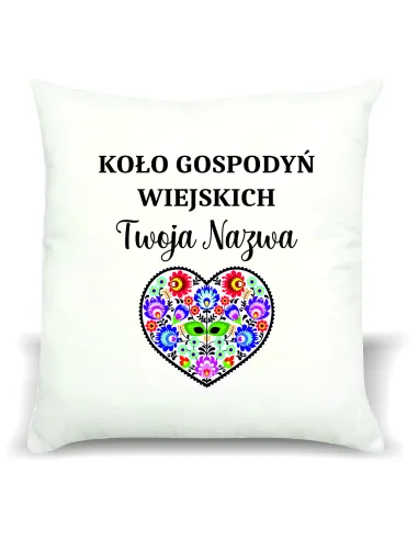 foto PODUSZKA koło gospodyń wiejskich KGW z twoim tekstem grafiką nazwą
