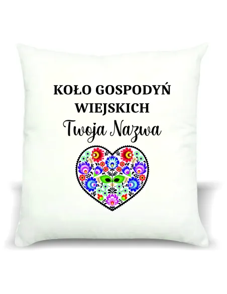 foto PODUSZKA koło gospodyń wiejskich KGW z twoim tekstem grafiką nazwą