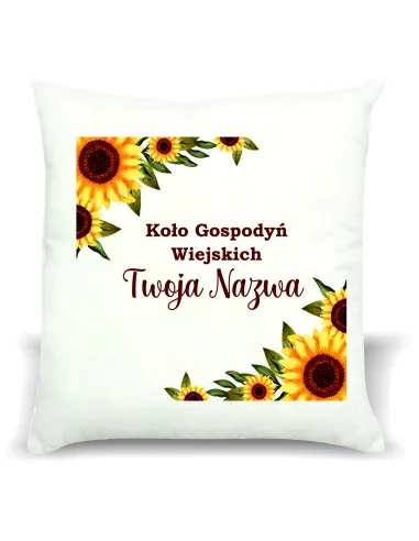 foto PODUSZKA koło gospodyń wiejskich KGW z twoim tekstem grafiką nazwą