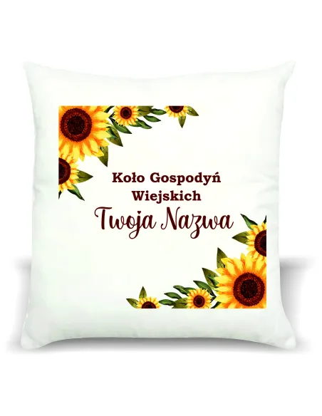 foto PODUSZKA koło gospodyń wiejskich KGW z twoim tekstem grafiką nazwą
