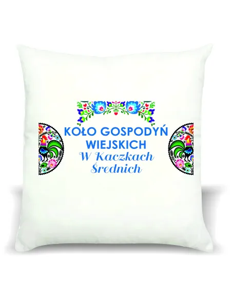 foto PODUSZKA koło gospodyń wiejskich KGW z twoim tekstem grafiką nazwą