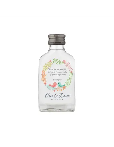 BUTELECZKI WESELNE Z NADRUKIEM UV 100ML - 100 szt.