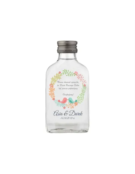 BUTELECZKI WESELNE Z NADRUKIEM UV 100ML - 100 szt.