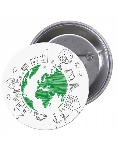 Przypinki buttony EKOLOGIA znaczki badziki z grafiką