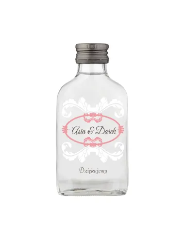 BUTELKA PIERSIÓWKA podziękowania dla gości nadruk