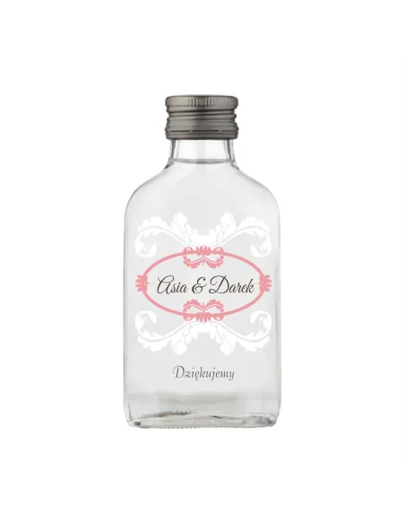 BUTELKA PIERSIÓWKA podziękowania dla gości nadruk