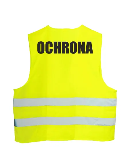 Kamizelka odblaskowa z nadrukiem tył OCHRONA 1 szt