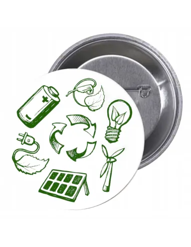 Przypinki buttony EKOLOGIA znaczki badziki z grafiką