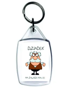 Brelok do kluczy z nadrukiem prezent Dzień Dziadka Dzień Babci 1 szt