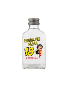 BUTELKI z nadrukiem podziękowania dla gości na 18