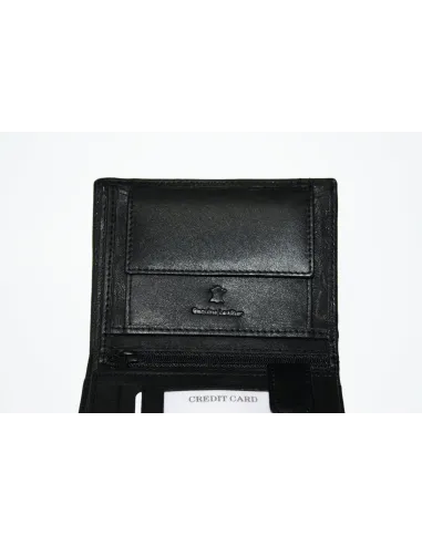 Czarny skórzany portfel WILD GRAWER na prezent